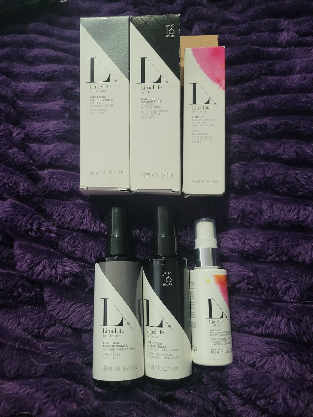 ALL NIB LimeLife Makeup Setting & Primer Bundle With Makeup Remover